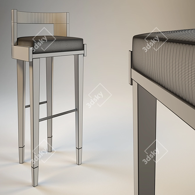 Modern Chic Landis Barstool 3D model image 2