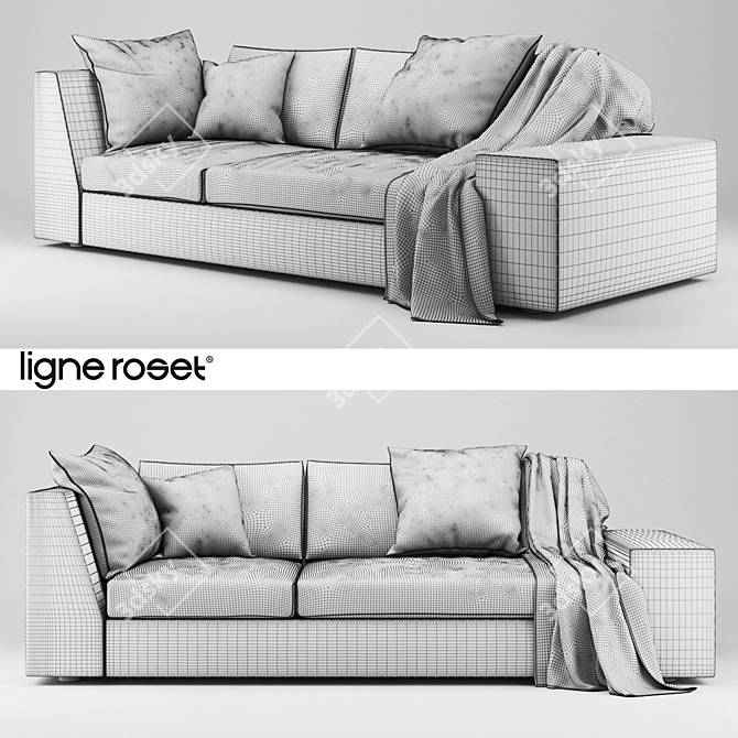 Luxury Ligne Roset Exclusif Sofa 3D model image 2