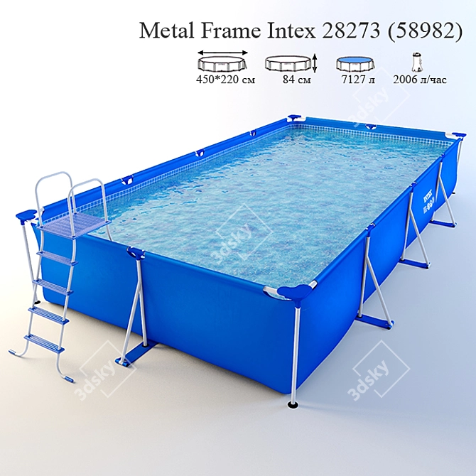 Intex 28273 Frame Pool: 450x220x84cm 3D model image 1