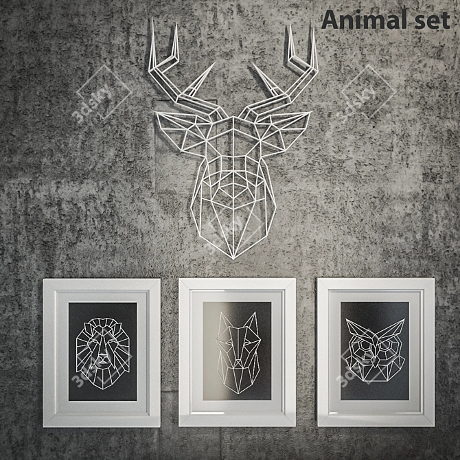 Nordic Animal Set 3D model image 1