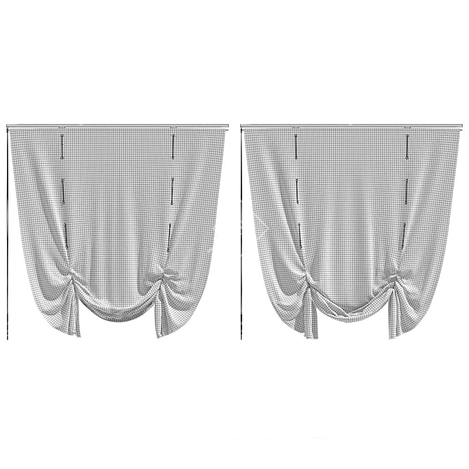 HQ Details Vol.6 Curtains: Elegant & Versatile Window Dressings 3D model image 3