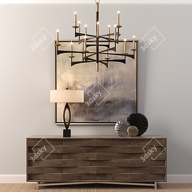 Mid-Century Luxe Decor Set 3D model image 1