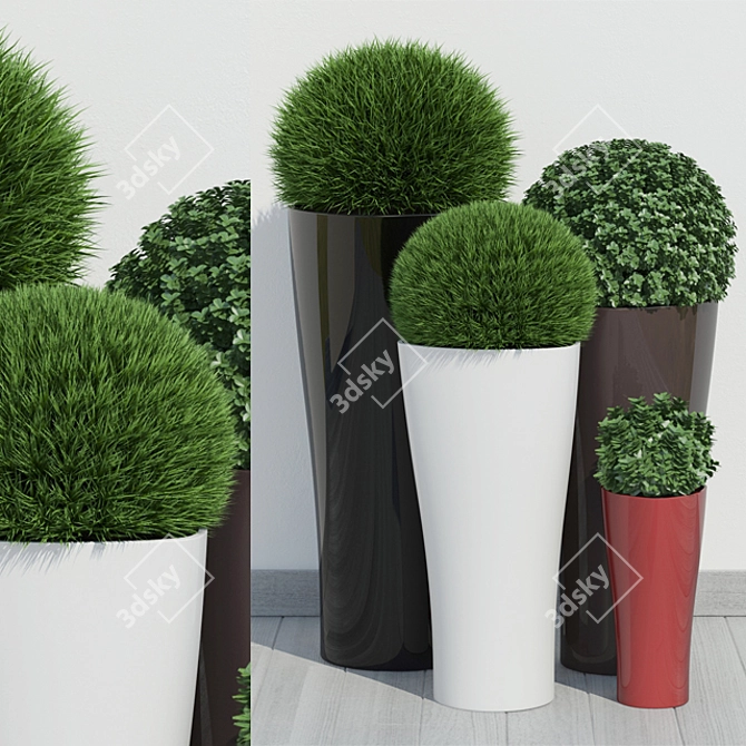 Garden Pot 02 - Stylish Planter 3D model image 1