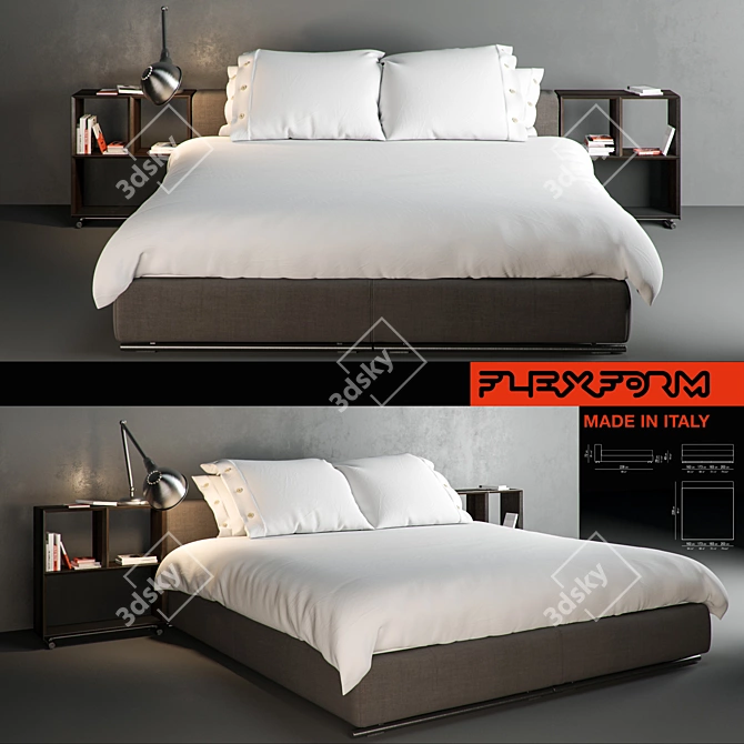 FLEXFORM GROUNDPIECE SLIM: Sleek Designer Elegance 3D model image 1