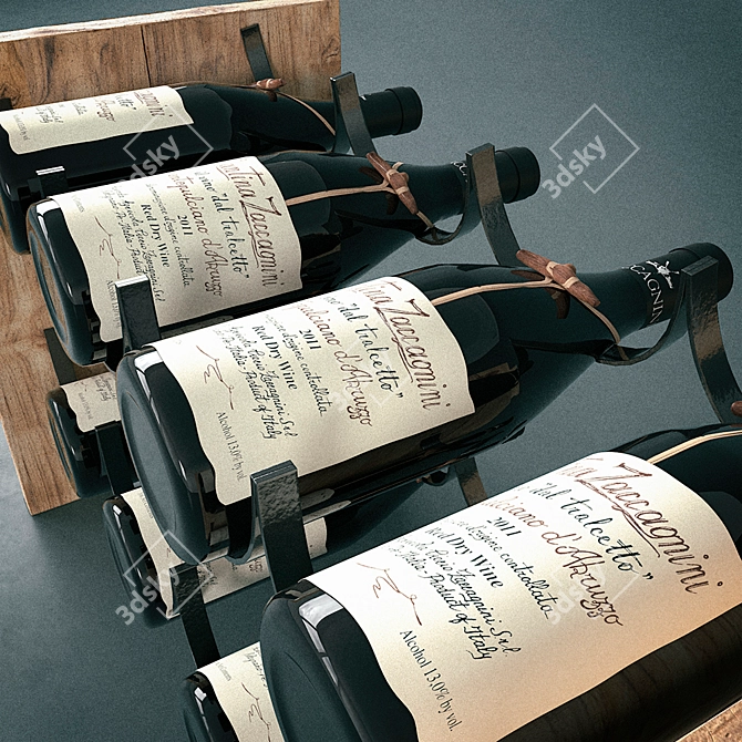 Piemonte Wine Rack: Elegant and Functional 3D model image 3