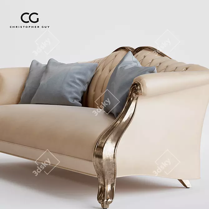 Elegant CG Grand CRU Sofa 3D model image 2