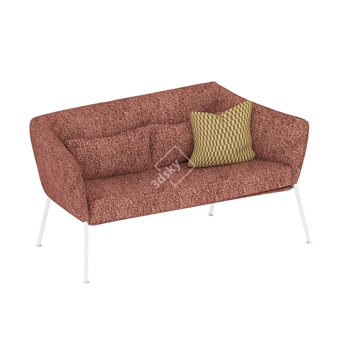 Sleek Nikos Sofa: Sergio Bicego Design 3D model image 1