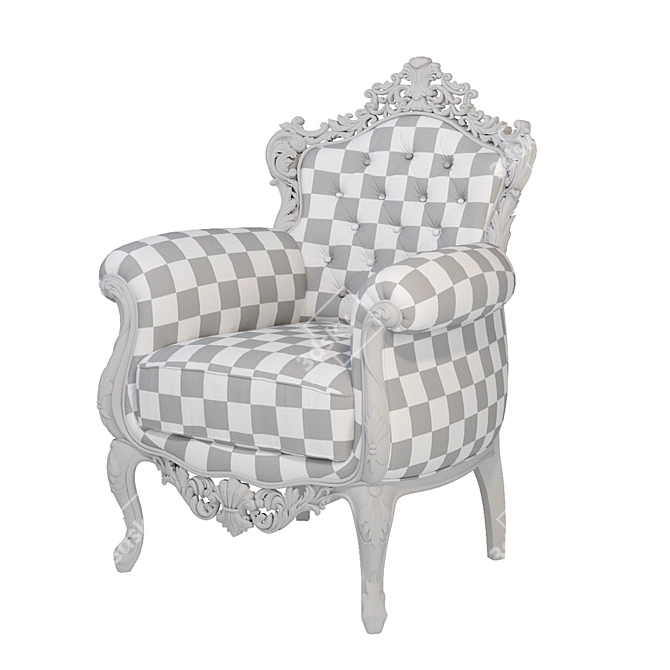 Baroque Classic Chair 3D model image 2