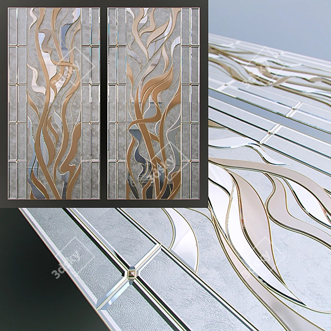 Classic Stained Glass: Timeless Elegance 3D model image 1