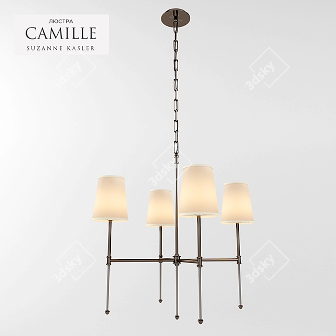 Glamourous Cascade Chandelier 3D model image 3