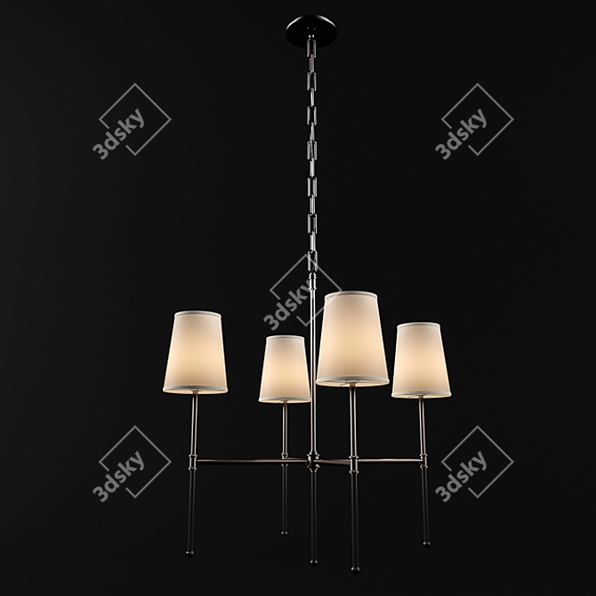 Glamourous Cascade Chandelier 3D model image 2