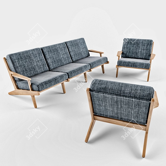 Gloster Bay Sofa Set 3D model image 1