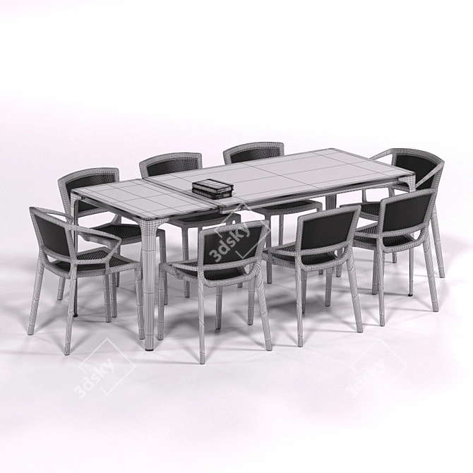 Infiniti Fiorellina Chairs & Mat Tables - Elegant Design for Versatile Spaces 3D model image 2