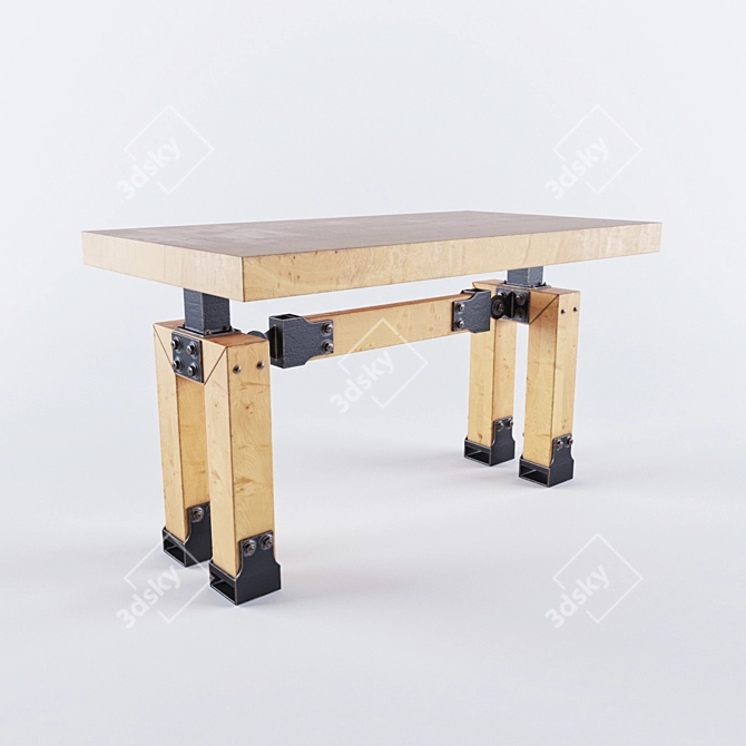 Industrial Loft Table - Authentic Design for Bars & Restaurants 3D model image 1