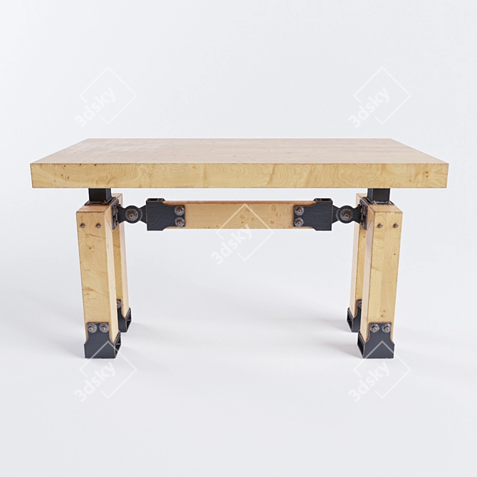 Industrial Loft Table - Authentic Design for Bars & Restaurants 3D model image 2