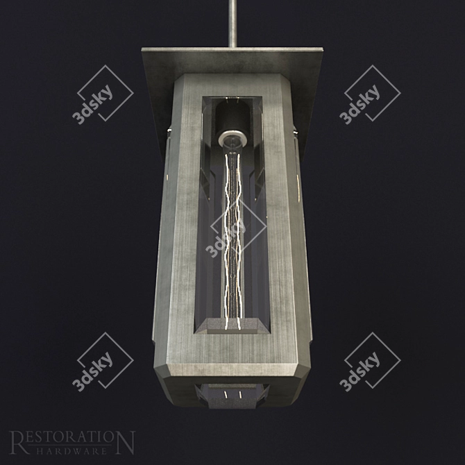 Elegant Corniche Pendant Light 3D model image 1