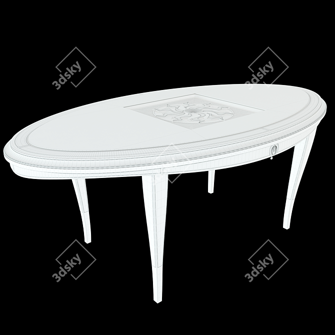 Sunlit Glamour Dining Table 3D model image 2