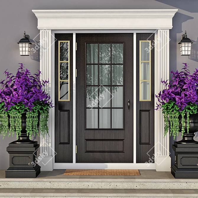 Modern Classic Windows & Doors Set 3D model image 6