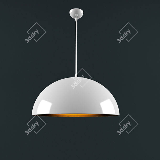 Modern Crystal White Metal Lamp 3D model image 1