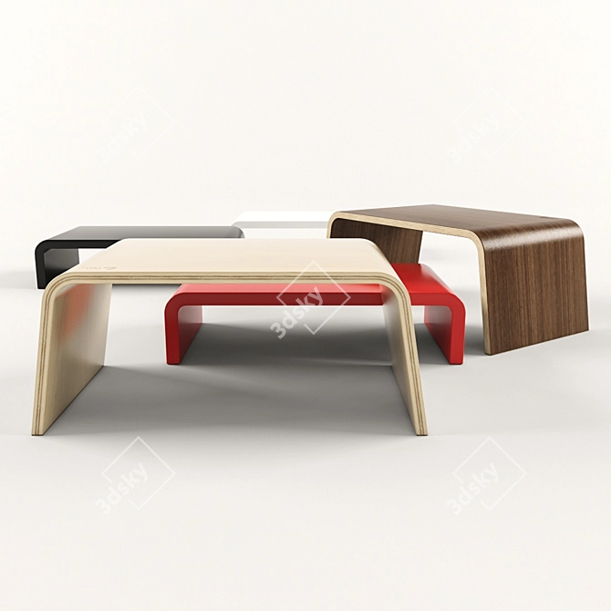 German Crafted Coffee Tables 3D model image 1