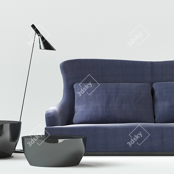 Modern Meridiani Duke Sofa - Sleek and Elegant 3D model image 2