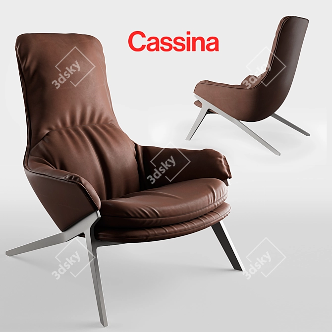 Elegant Comfort: Cassina Armchair 3D model image 1