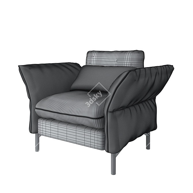 MADE Brandon Armchair and Sofa: Modern Furniture Set 3D model image 3