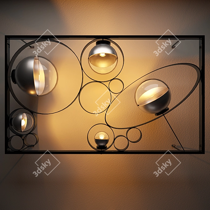 Balloon Clear: German Designed Acrylic Wall Light 3D model image 1