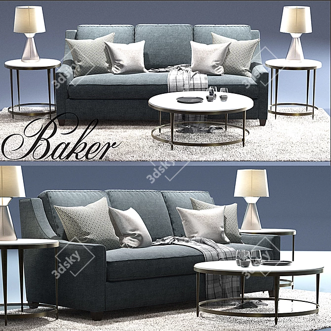 Elegant Malory Sofa: Style Meets Comfort 3D model image 1