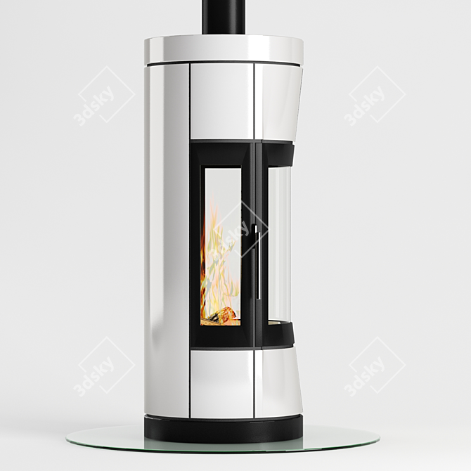 Carillon Fortuna Panorama: Stylish Wood Burning Fireplace 3D model image 2