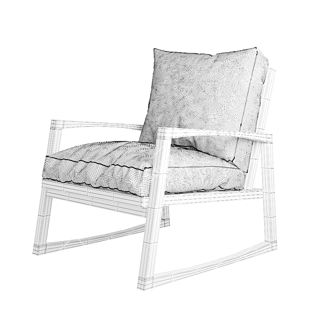 Elegant and Comfortable York Armchair 3D model image 3