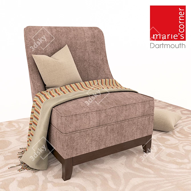 Title: Dartmouth Armchair by Maries Corner 3D model image 1