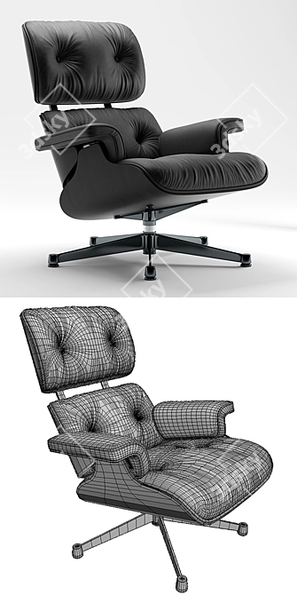 Elevate Your Space: Vitra Lounge Chair 3D model image 3