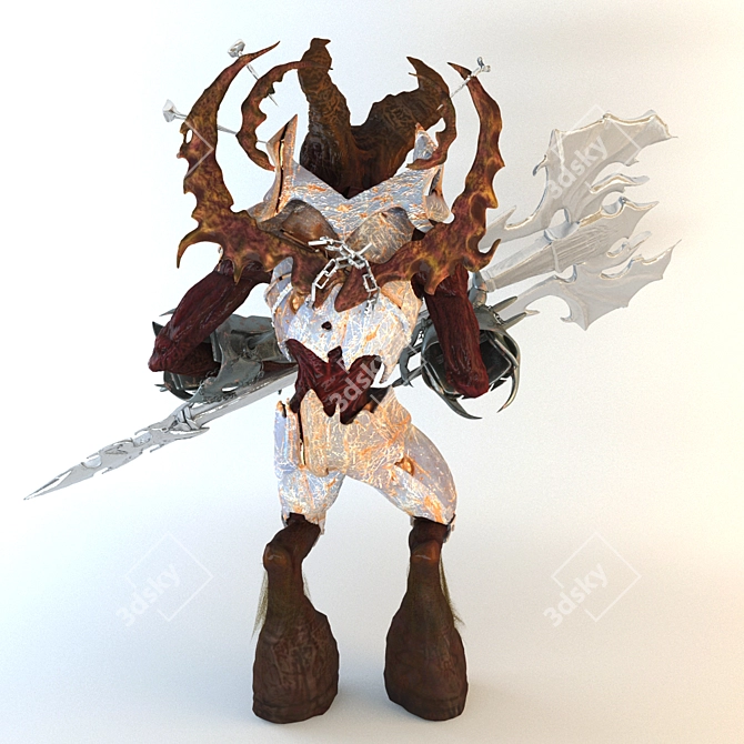 Mechanical Demon: Sinister 3D Creature 3D model image 2