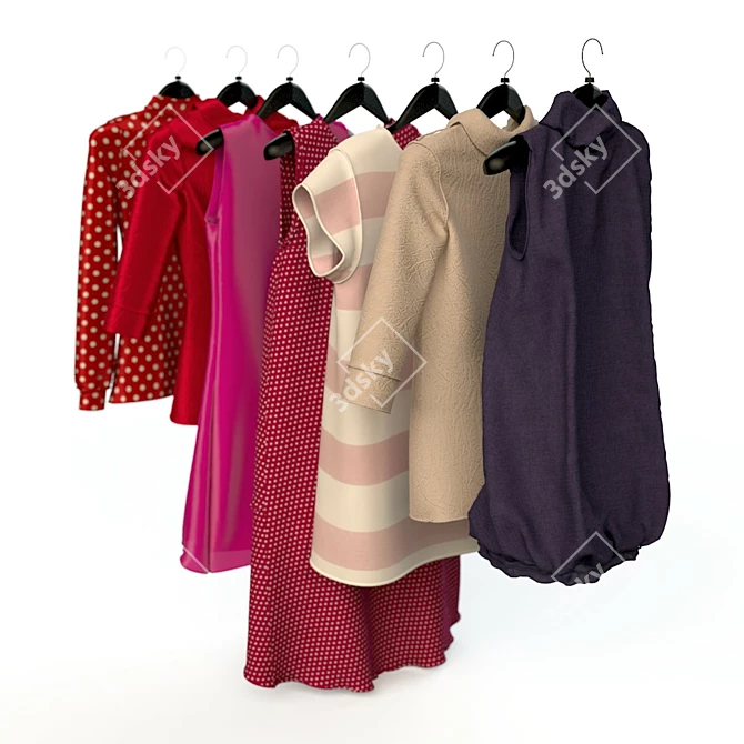 Versatile Blouse Set for Stylish Ensembles 3D model image 2