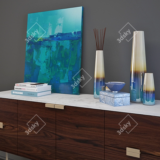 West Elm Delphine Buffet: Stylish Storage Solution 3D model image 2