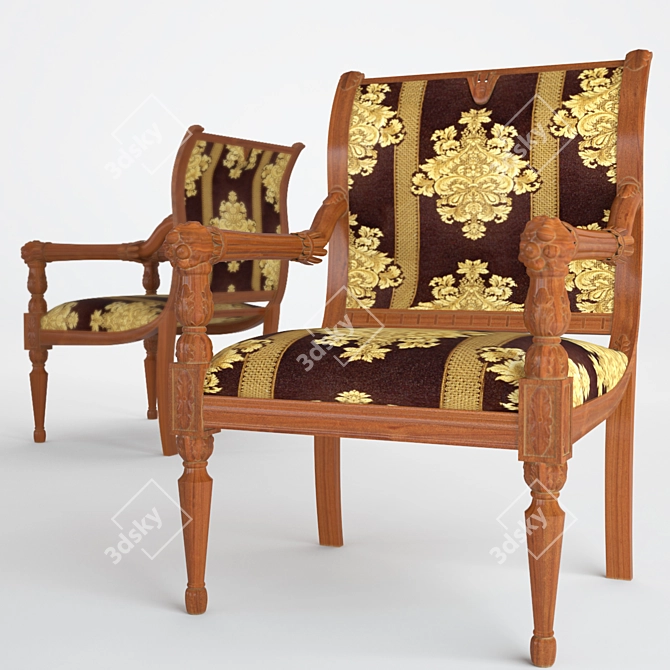 Timeless Elegance Classic Chair 3D model image 1