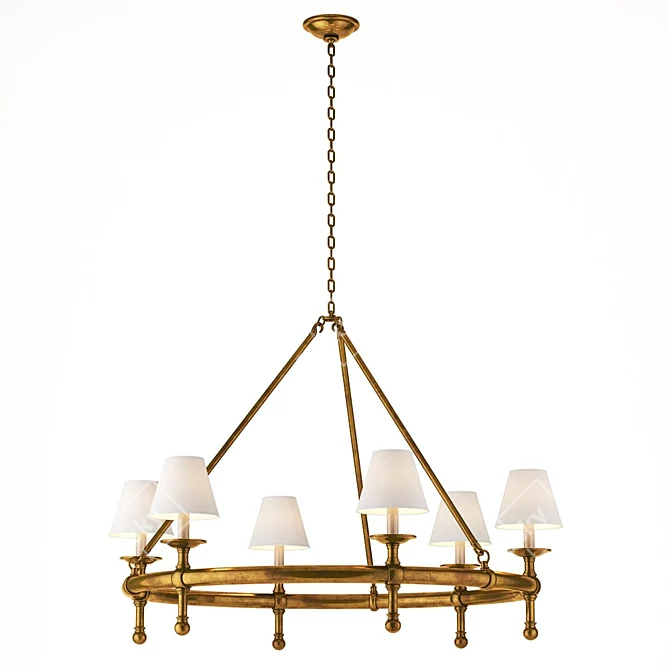 Classic Ring Chandelier: Elegant and Timeless 3D model image 1