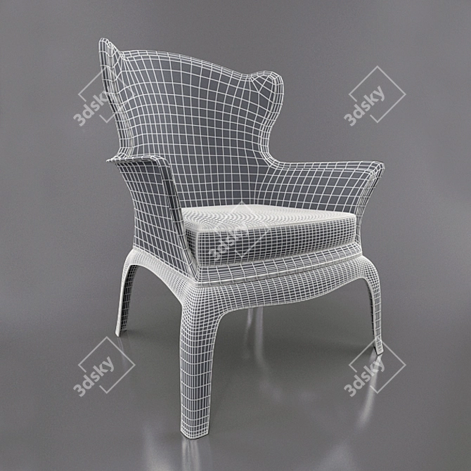 Elegant Spanish Classic Chair 3D model image 2