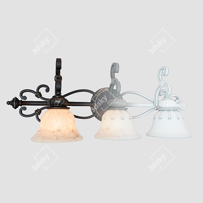 Elegant Golden Lighting Fixture 3D model image 2