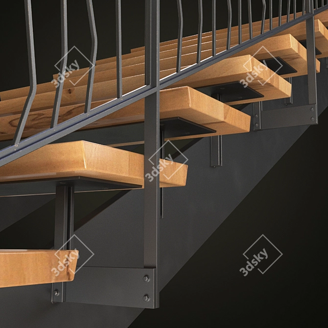 Corona 1.4 Forged Stairs 3D model image 3