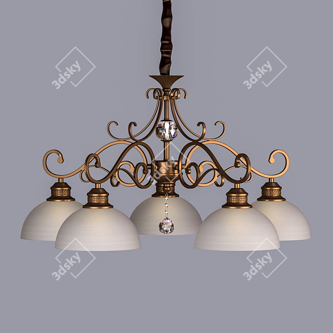 Omnilux OML-73703-05 Pendant Chandelier 3D model image 1