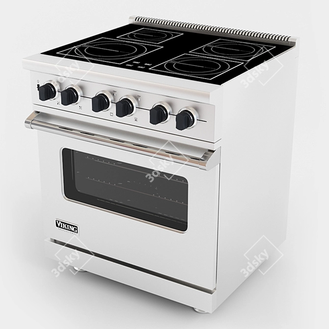 30-Inch Viking Induction Range 3D model image 1