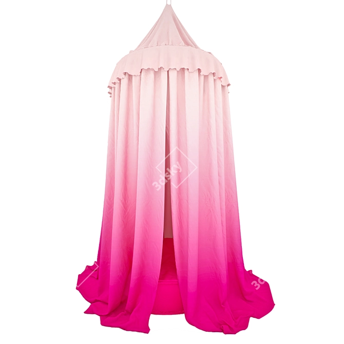 Dreamy Pink Ombre Hanging Playhouse 3D model image 1