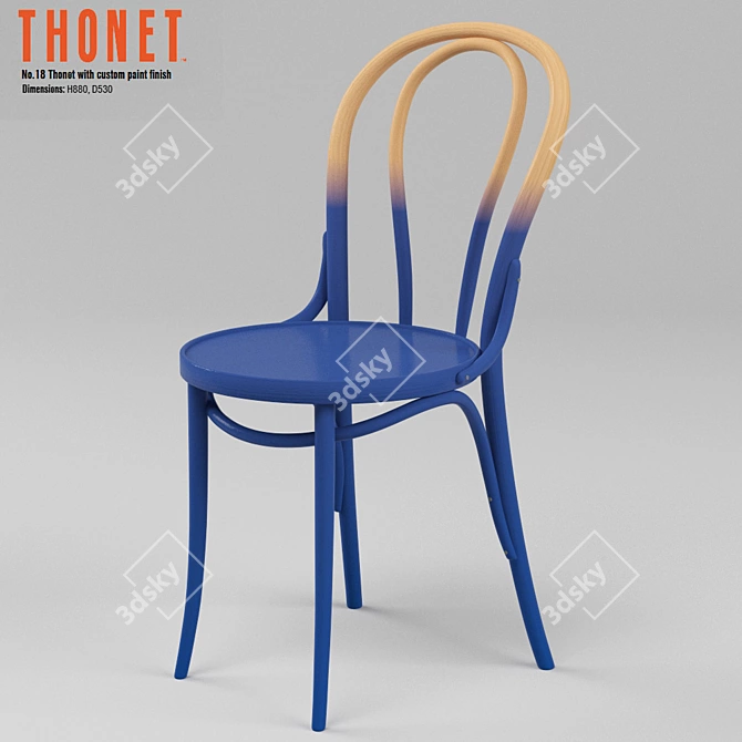 Thonet Marshall Chair - No.18 Dining 3D model image 1