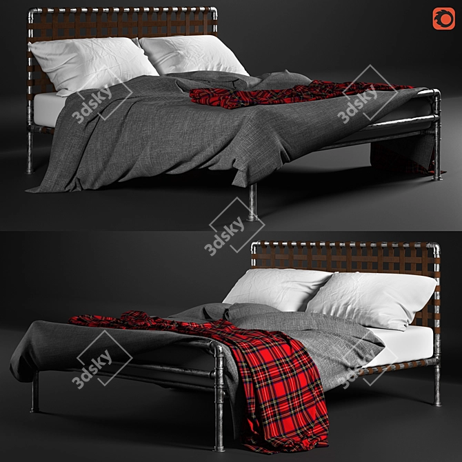 Loft-Style Bed in a 2 3D model image 1