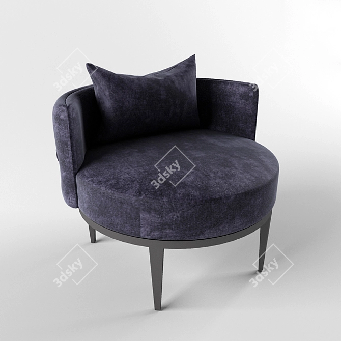 Title: Velvet Capitone Chair: Classic Elegance 3D model image 1