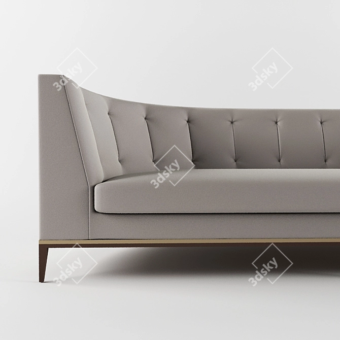 Classic Elegance: Capitone Round-back Sofa 3D model image 3