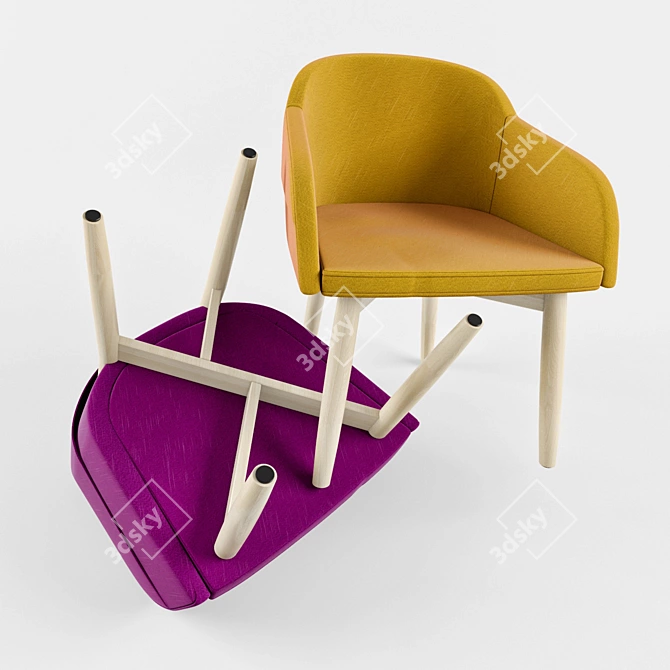 Sleek Spy 650 Dining Chair 3D model image 2