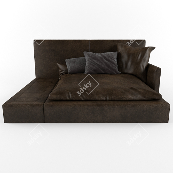 Frigerio Leather Sofa 3D model image 3